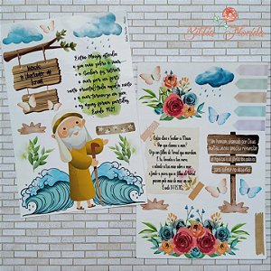 Adesivos Transparentes com devocional - Êxodo: Moisés - Bible Journaling