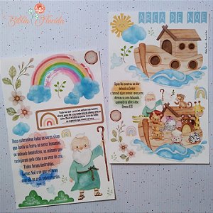 Adesivos Transparentes com devocional - Gênesis: Arca de Noé - Bible Journaling