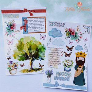 Adesivos transparente com devocional - Crônicas: UZIAS - Bible Journaling