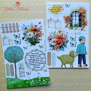 Adesivos transparente com devocional - Ester: MORDECAI - Bible Journaling