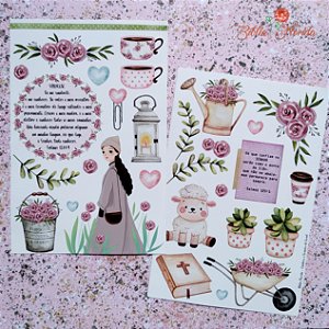 Adesivos Transparente com devocional - SALMOS: Cânticos e Orações de Israel - Bible Journaling