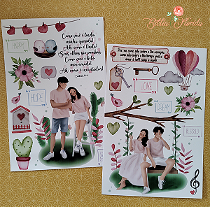 Adesivos Transparente com devocional - CANTARES: Promessa de Amor - Bible Journaling