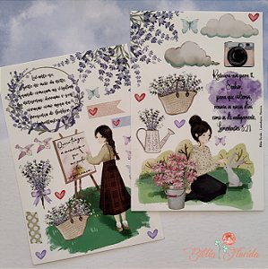 Adesivos Transparente com devocional - LAMENTAÇÕES: Memórias - Bible Journaling