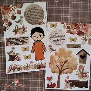Adesivos Transparente com devocional - DANIEL: Sadraque, Mesaque e Abedenego - Bible Journaling