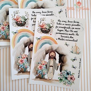 Adesivos transparentes A MORTE EU VENCI! - Bible Journaling