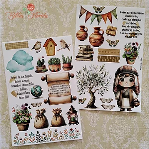 Adesivos Transparente com devocional - MATEUS - Bible Journaling