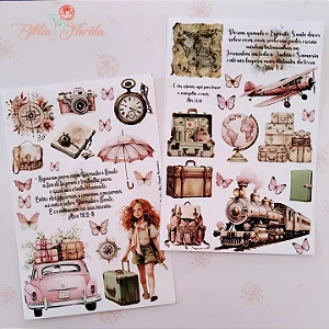 Adesivos Transparente com devocional - ATOS: VIAGEM MISSIONÁRIA - Bible Journaling