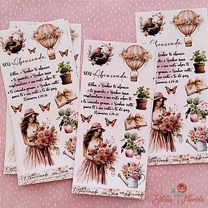 Adesivos Transparente SLIM "SOU ABENÇOADA" - Bible Journaling