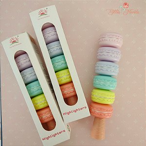 Marca texto 6 cores - Macaron