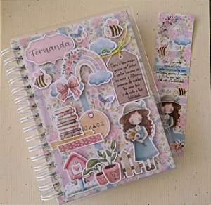 Caderno Devocional Scrapbook Artesanal