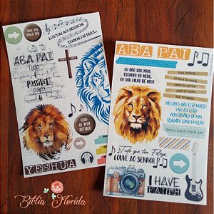 Adesivos Transparentes: Aba Pai - Bible Journaling
