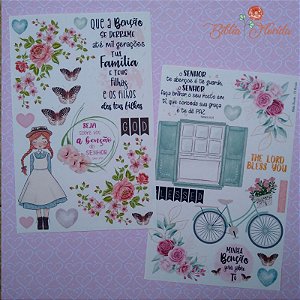 Adesivos Transparentes: Benção - Bible Journaling