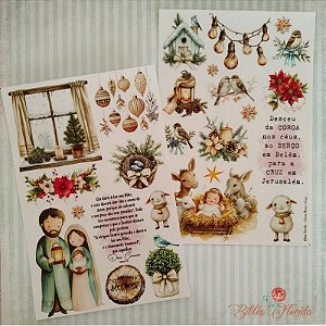 Adesivos Transparentes: Coroa * Berço * Cruz - Bible Journaling