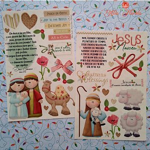 Adesivos Transparentes: Nasceu Jesus o Salvador - Bible Journaling