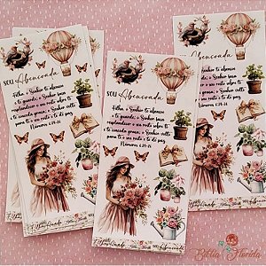 Adesivos Transparentes Slim: Filha Amada - 3 unidades (Sou corajosa / Sou forte / Sou abençoada) - Bible Journaling