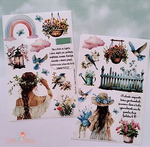 Adesivos Transparentes com devocional - Gálatas: Frutos do Espírito - Bible Journaling