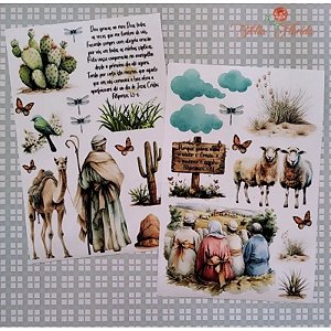 Adesivos Transparentes com devocional - Filipenses - Bible Journaling