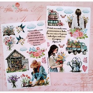 Adesivos Transparentes com devocional - Filipenses: A epístola da alegria - Bible Journaling