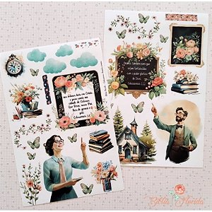 Adesivos Transparentes com devocional - Colossenses: Amados irmãos - Bible Journaling