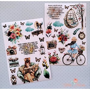 Adesivos Transparentes com devocional - 1º Tessalonicenses - Bible Journaling