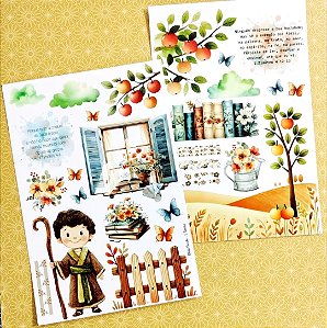 Adesivos Transparentes com devocional - 1º Timóteo - Bible Journaling