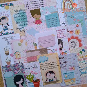 Cards: Florescer - 18 unidades - Bible Journaling