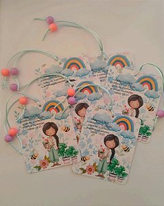 Marca Página Menina com Flor (Pequeno) - Bible Journaling