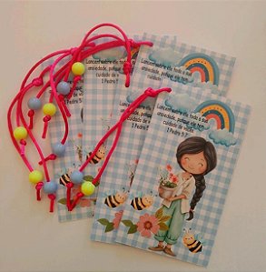 Marca Página Menina com Flor (Médio) - Bible Jounaling