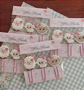 Kit Clips Decorativos Ovelhinhas com 3 unidades