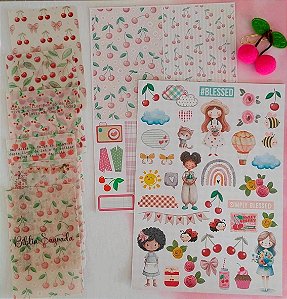 Kit para mini Bíblia - Cherry/Cereja