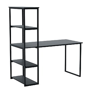 Mesa Reta C/ Estante Smart 1350 X 645 X 1455 Preto Onix PR