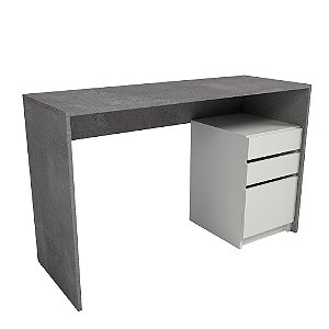 Escrivaninha Origin Two 3 Gavetas 1200 X 750 X 450 Lunar / Branco