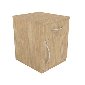Gaveteiro Volante 1 Gaveta 1 Porta GABINETTO Carvalho Batur - 400 x 470 x 500