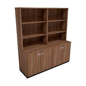 Armário C/ Estante CREDENZA Presidente- Carvalho Hanover 1650 x 520 x 1800