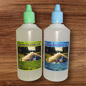 Kit Econômico 100 ml Cada - Clorito de Sódio 25% + Ativador HCl 4%