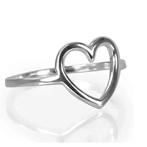 Anel de coração em aço antialérgico. WWYVJFVZU