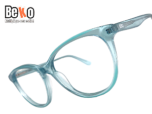 Armação Gatinho Azul Claro Acetato - Filtro Azul - BEKO