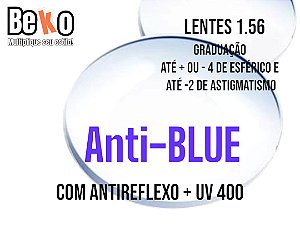 Lentes para perto ou longe com antireflexo + BLUE XZCR5ULNY