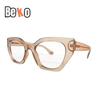 Armação Gatinho Acetato Lilás Translúcido - Filtro Azul - BEKO