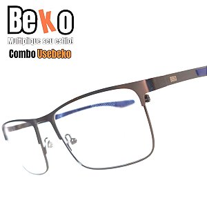 Combo UESEBEKO de Armação + lentes com antireflexo ZEQ3BLEKL