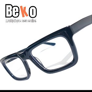 Armação de Óculos Preto Retangular Beko XGKS6XNRT