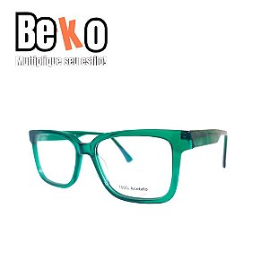 Armação Quadrada TR90 Verde Transparente Unissex Leve Estilosas - Filtro Azul - BEKO