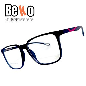 Armação para Óculos Estilo Quadrado Preto Fosco ZX8T7MLZA