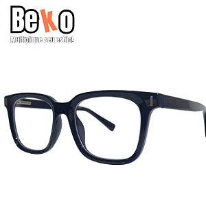 Armação Preta Quadrada Bold Acetato Premium Unissex - BEKO