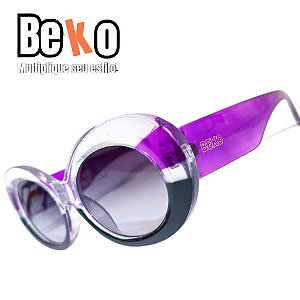 Óculos de Sol Feminino Beko Roxo Transparente BLBRQY752