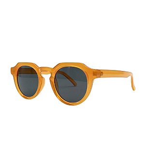 Óculos De Sol Redondo Laranja Retro Unissex - UV400 - BEKO