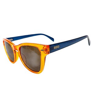 Óculos de Sol Quadrado Laranja Azul Transparente - UV400 - BEKO
