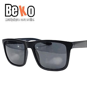Óculos de Sol Preto Fosco Acetato Polarizado - UV400 - BEKO
