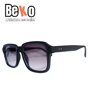 Óculos de Sol Square Preto Fosco Acetato Unissex - UV400 - BEKO
