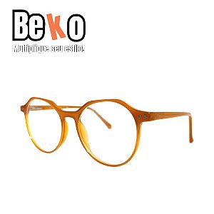 Armação Caramelo Redondo Acetato - Filtro Azul - BEKO